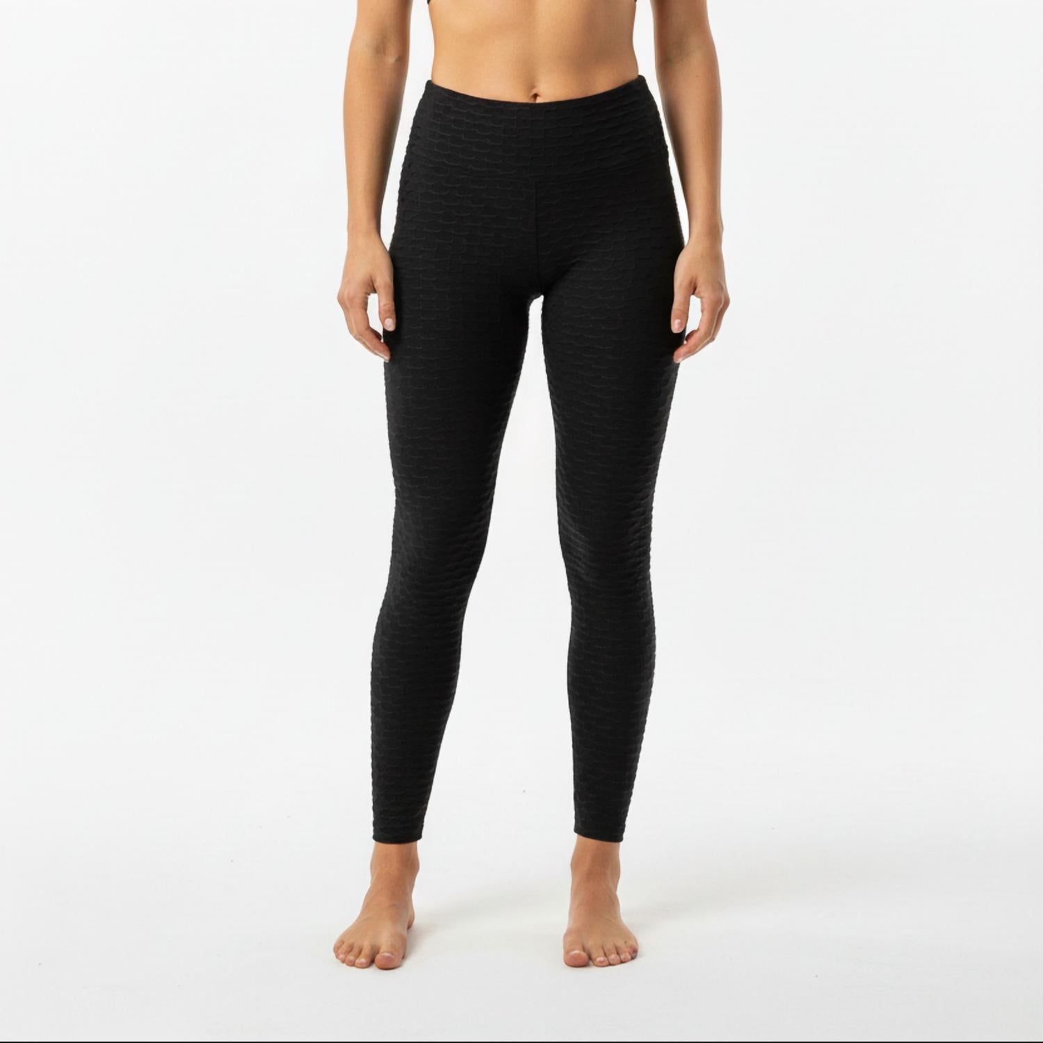 BBrazil Clothing Basket Weave Jacquard Long Leggings in black - women's pants