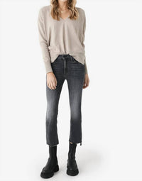 Mother - Crop Step Fray High-waisted Bootcut Jeans