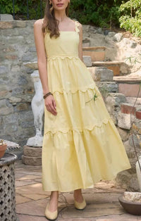 Mint Exclusives - Sherwood Island Scallop Detail Midi Dress