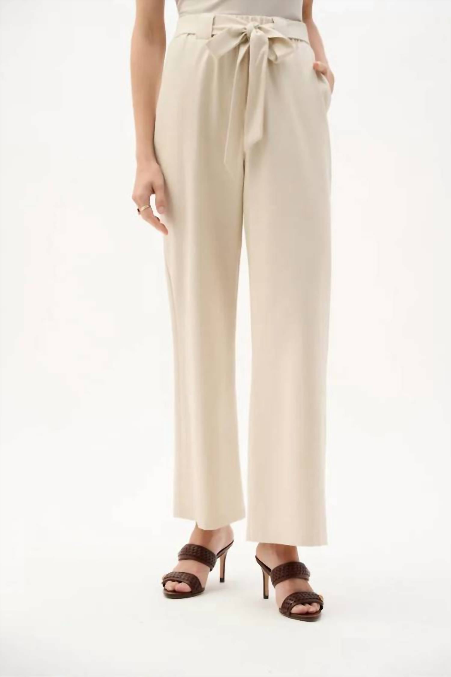 Joseph Ribkoff - Linen Woven Pull-on Wide Leg Pants