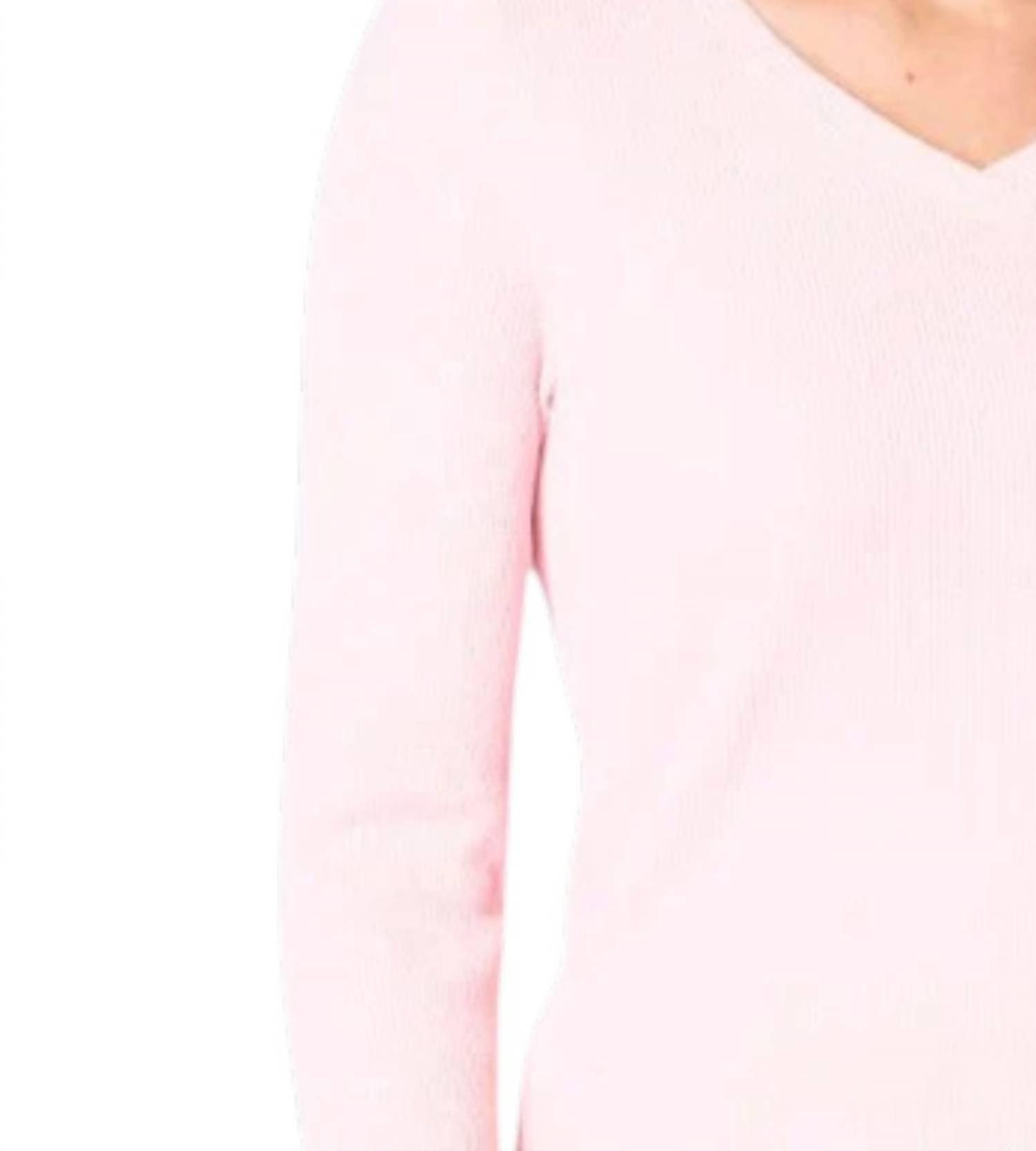 Escape By Habitat - Waffle Knit Hi Lo V Neck Top