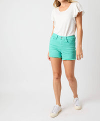 Judy Blue - Garment Dyed Fray Hem Shorts