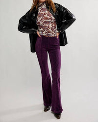 Free People - Penny Pull On Velvet Flare Pant