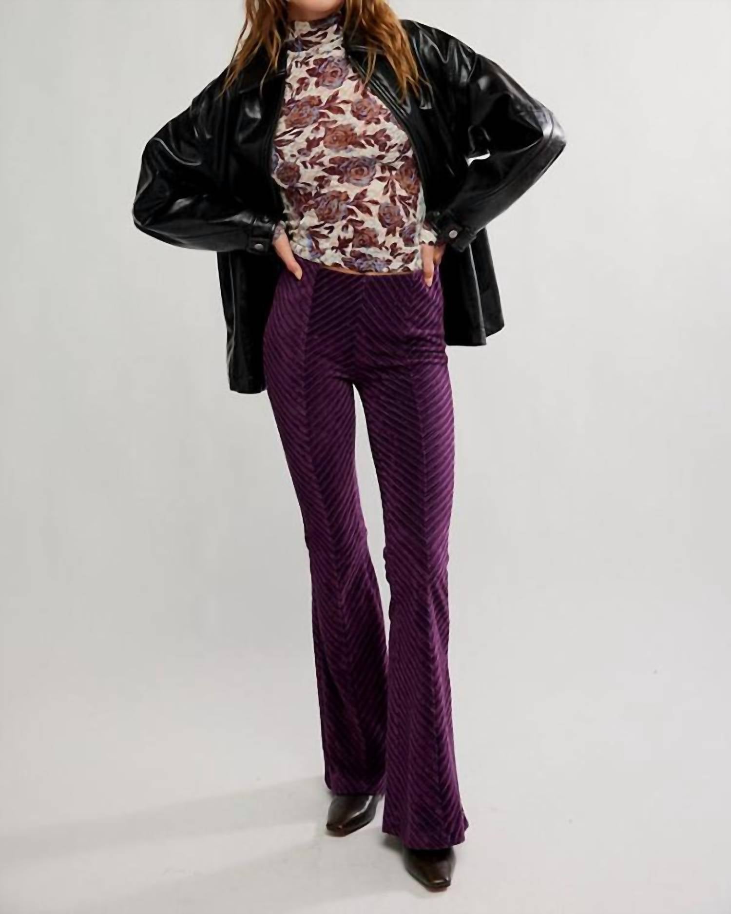 Free People - Penny Pull On Velvet Flare Pant