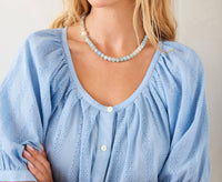 Karen Kane - Short Sleeve Embroidered Peasant Top