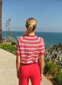 Sundry - Crew Neck Stripe Raglan Sweater