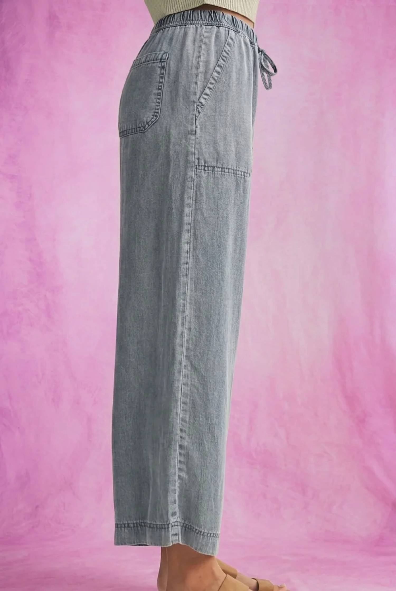 Mustard Seed - Cropped Drawstring Pants