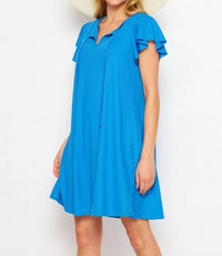 Honeyme - Ruffle Sleeve Mini Dress