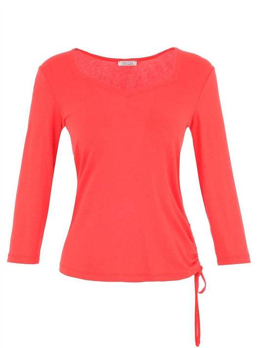 Dolcezza - Women's Ruched Side Tie Top