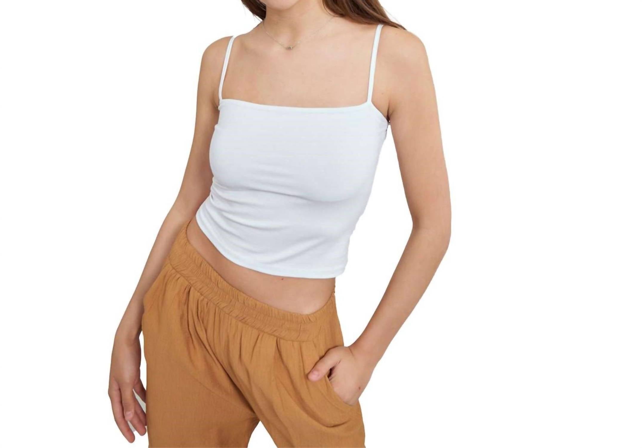 Ambar - Minimalist Square Neck Slim Fit Cami Top