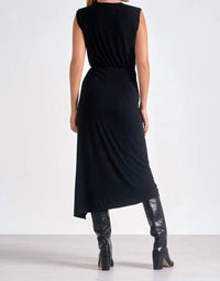 Elan - Sleeveless With Front Slit Dress