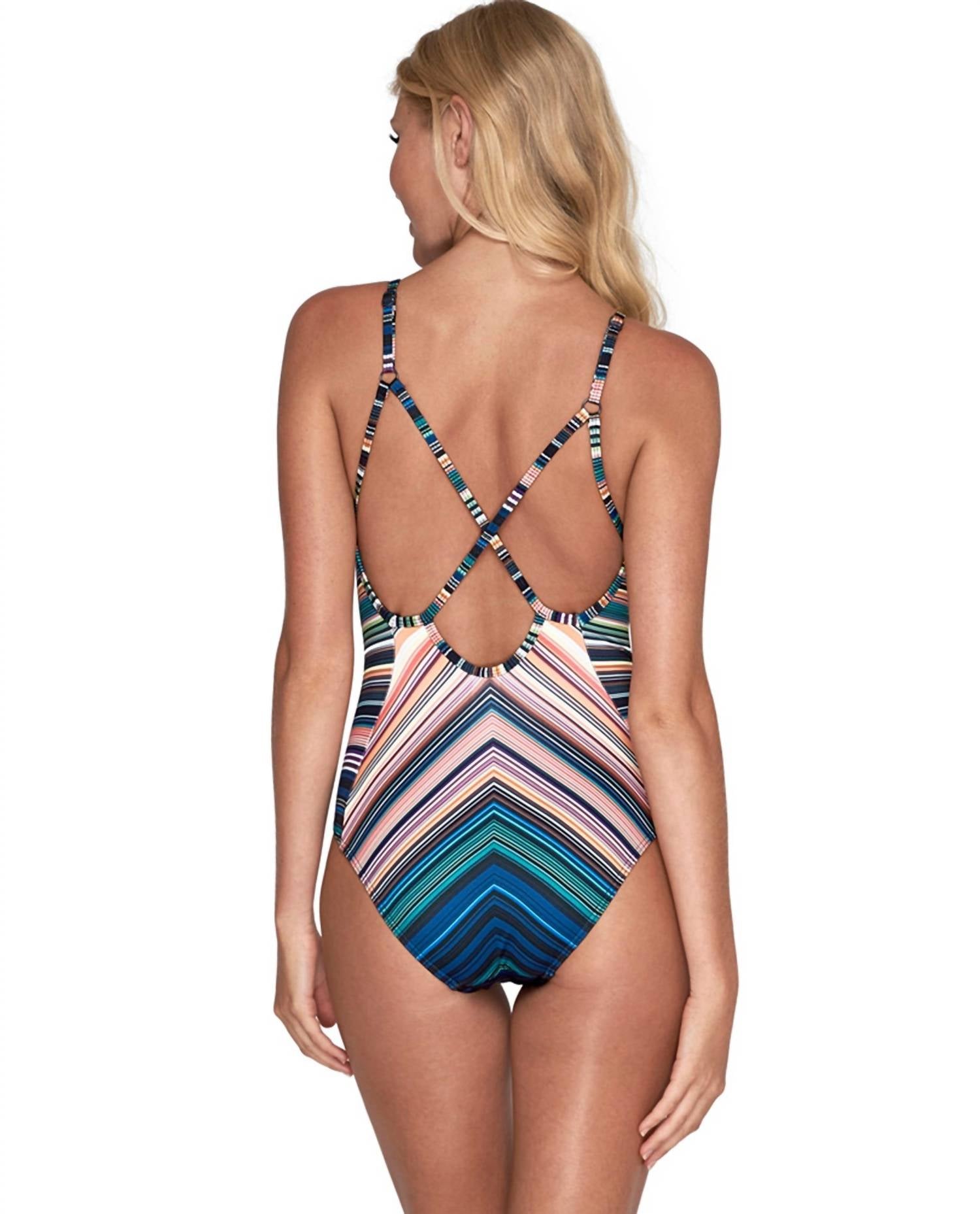 Jets By Jessika Allen - Multi Strap Cross Back One Piece Swimsuit