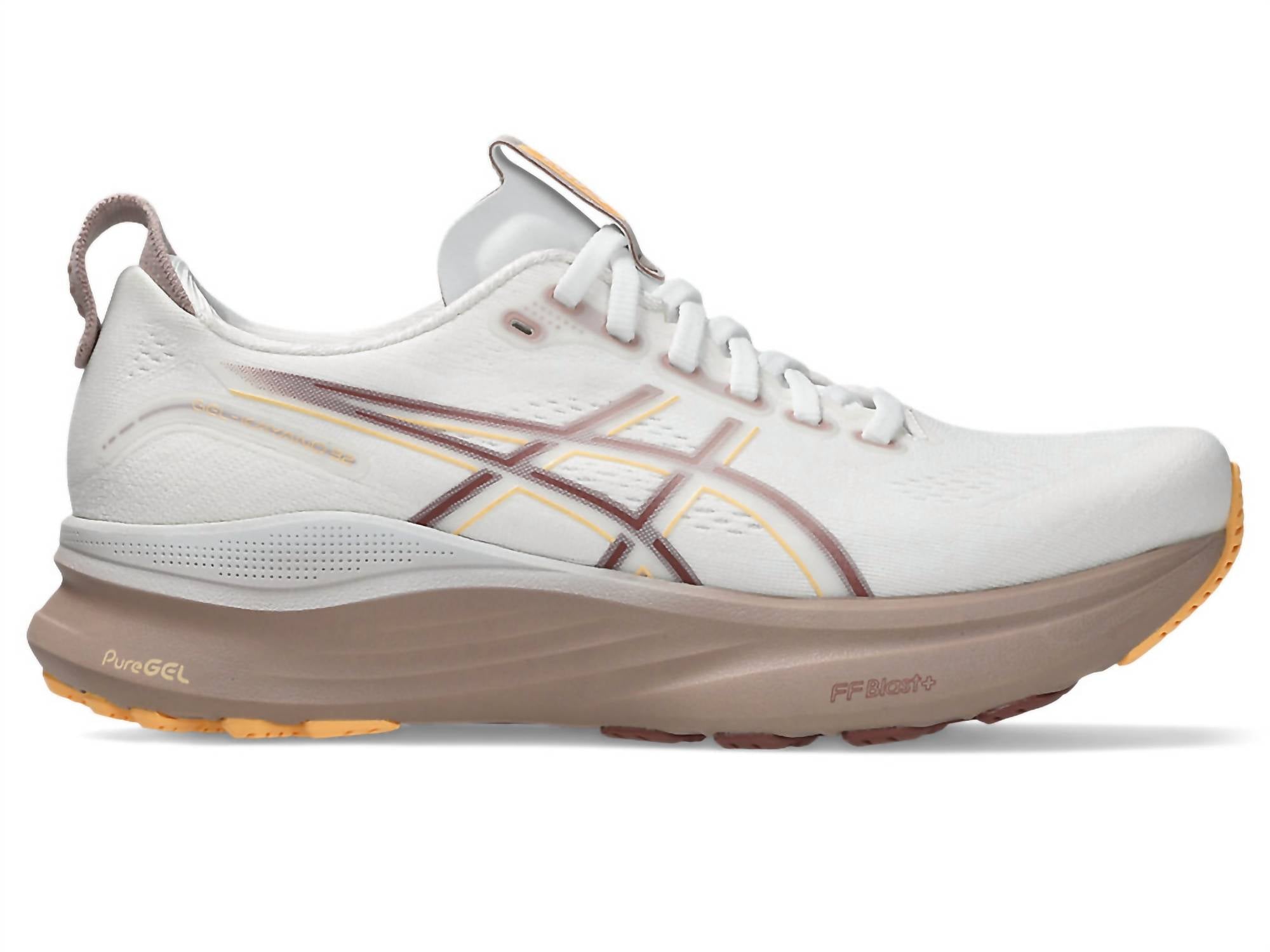 ASICS Women's Gel Kayano 32 Shoe in white orange glow - women's sneaker