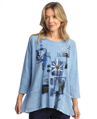 Jess & Jane - Lily Mineral Washed Cotton Pocket Top