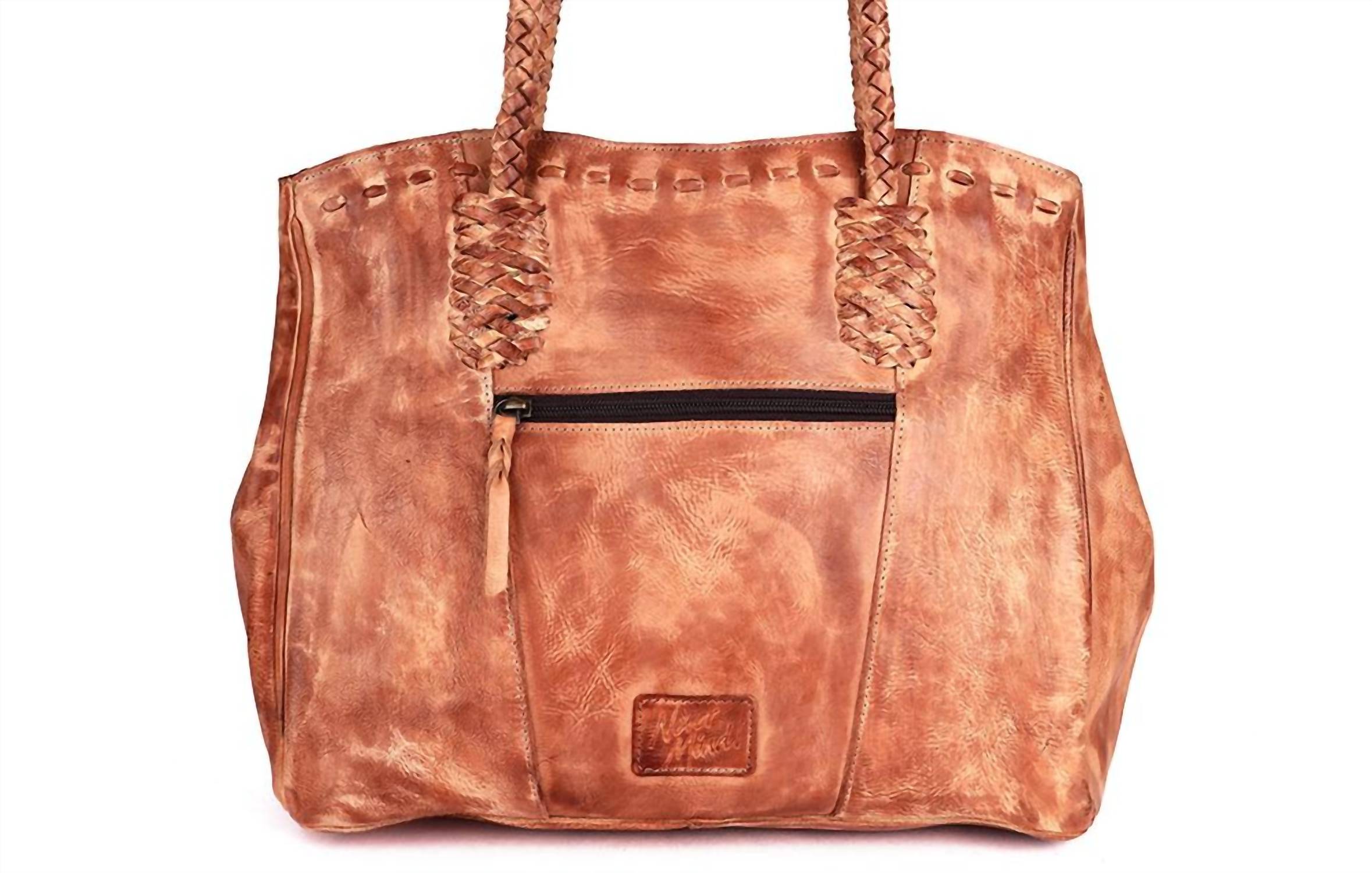 Never Mind - Women's Vintage Handmade Genuine Cowhide Leather Tote