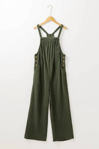 66Disco - Corduroy Pocketed Wide Leg Overall