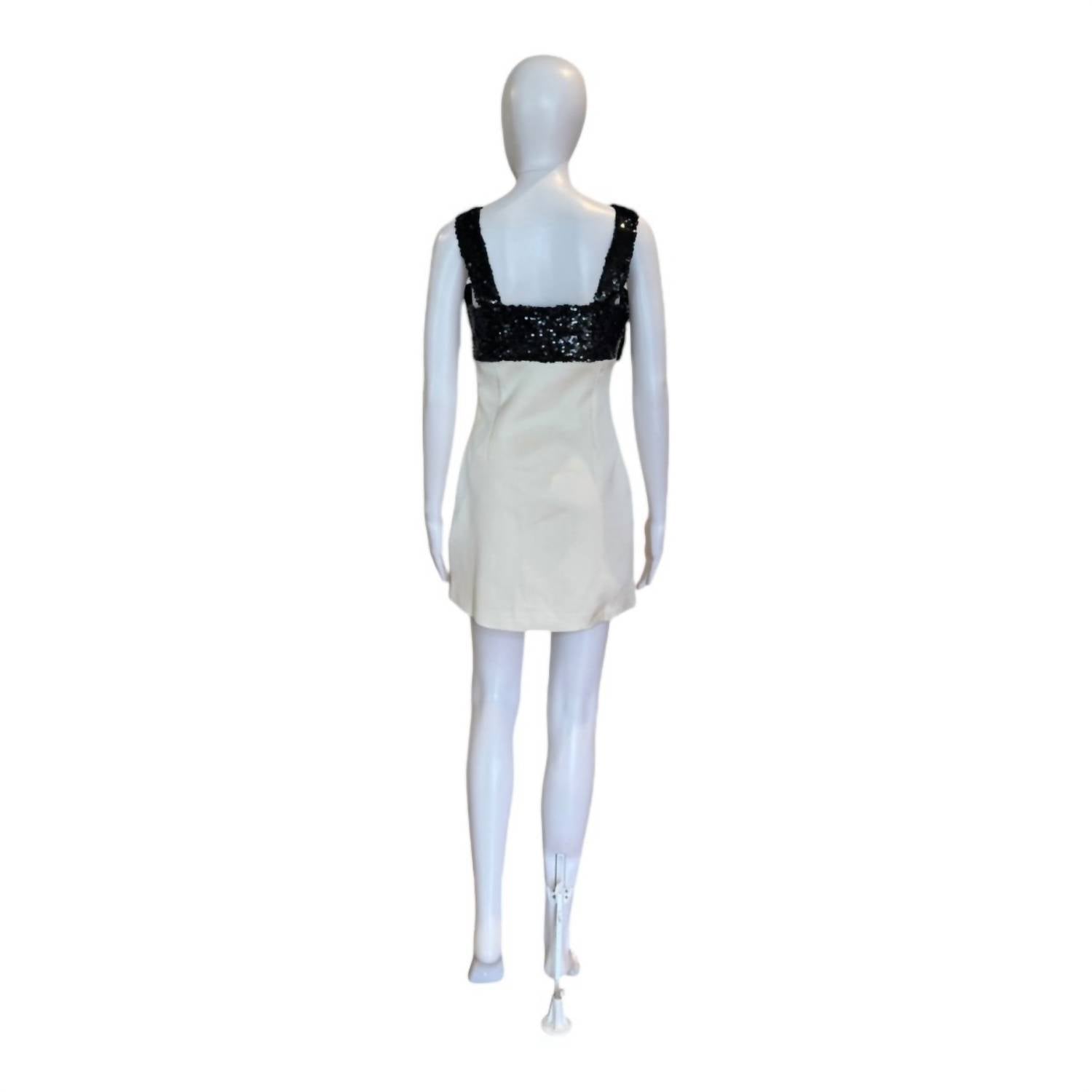 Endless Rose - Mixed Media Bow Mini Dress
