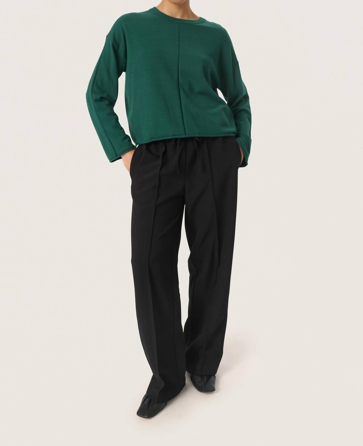Soaked In Luxury - Spina Boxy Fit Tight Knit Pullover Sweater
