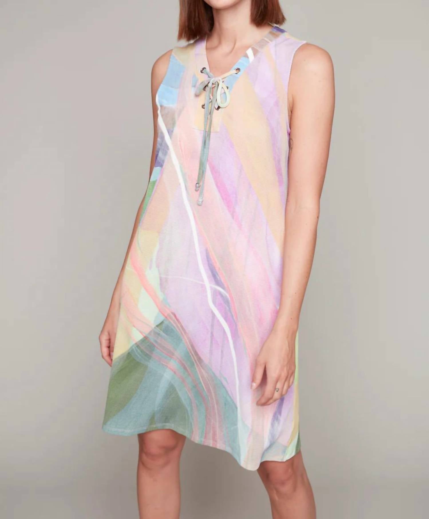 Claire Desjardins - Lace-up Bodice Sleeveless Dress