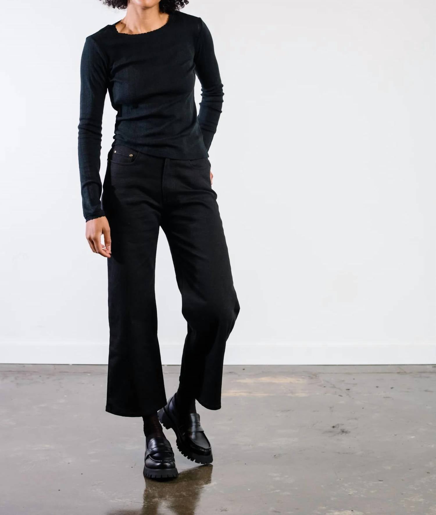 Able - Harper Pointelle Knit Top