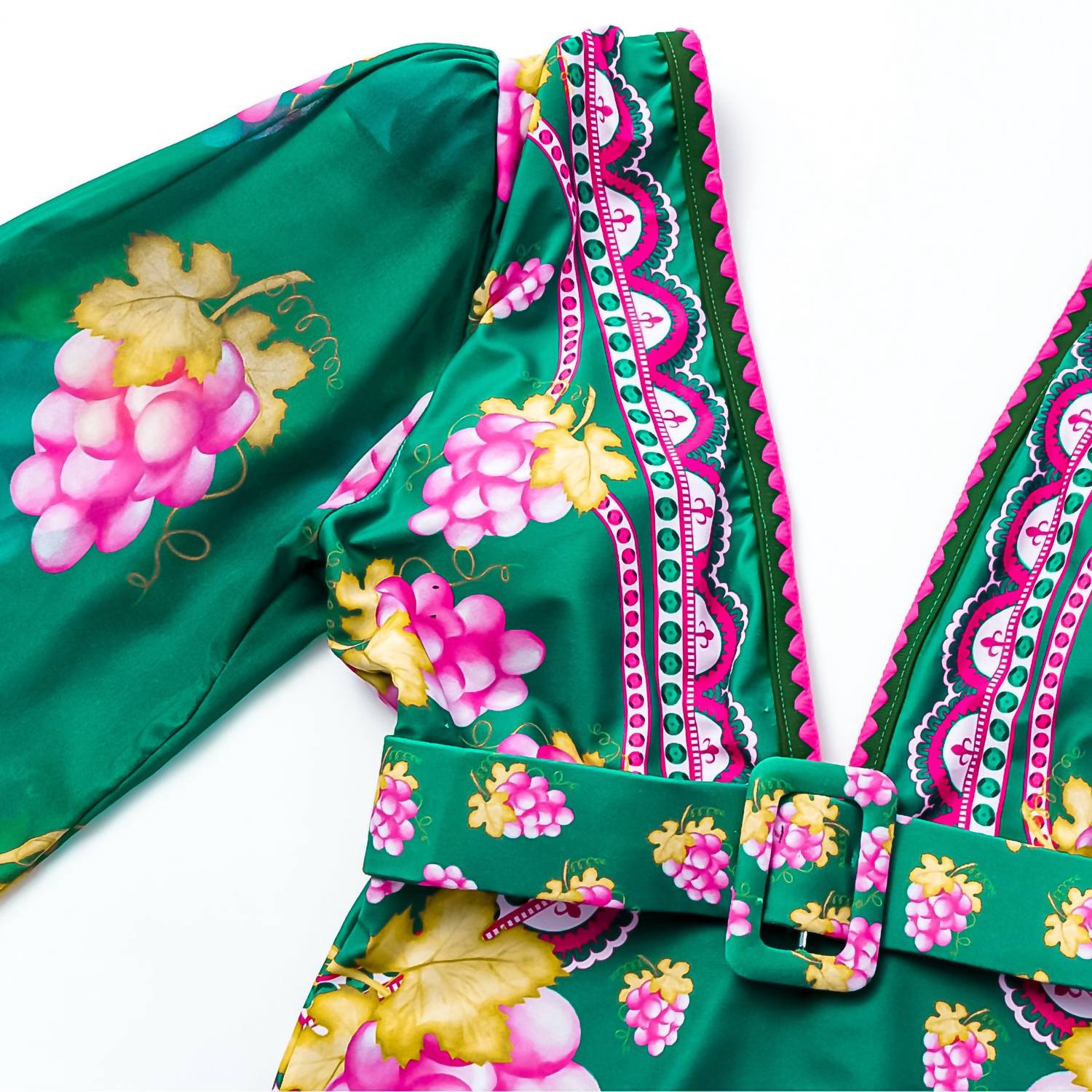 Little Secret Of Mine - Island Bloom Deep-V Retro One Piece Swimsuit Set