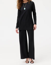 Johnny Was JENNA KNIT EASY PANT in black - women's pants