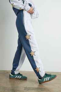 Buttermelon - Color Block Sweatpants With Star Detail