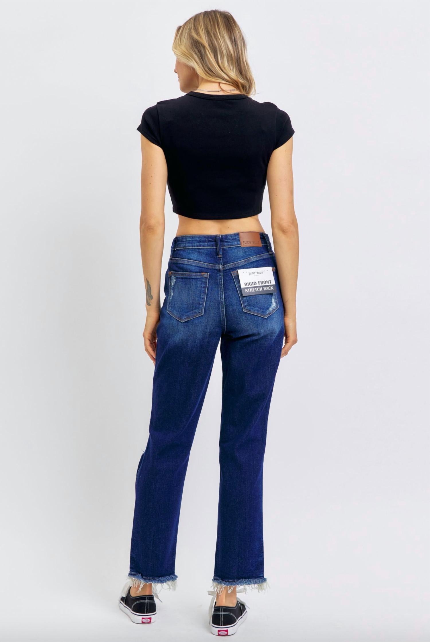 Judy Blue - WomenRigid Magic Heavy Destroy Straight Leg