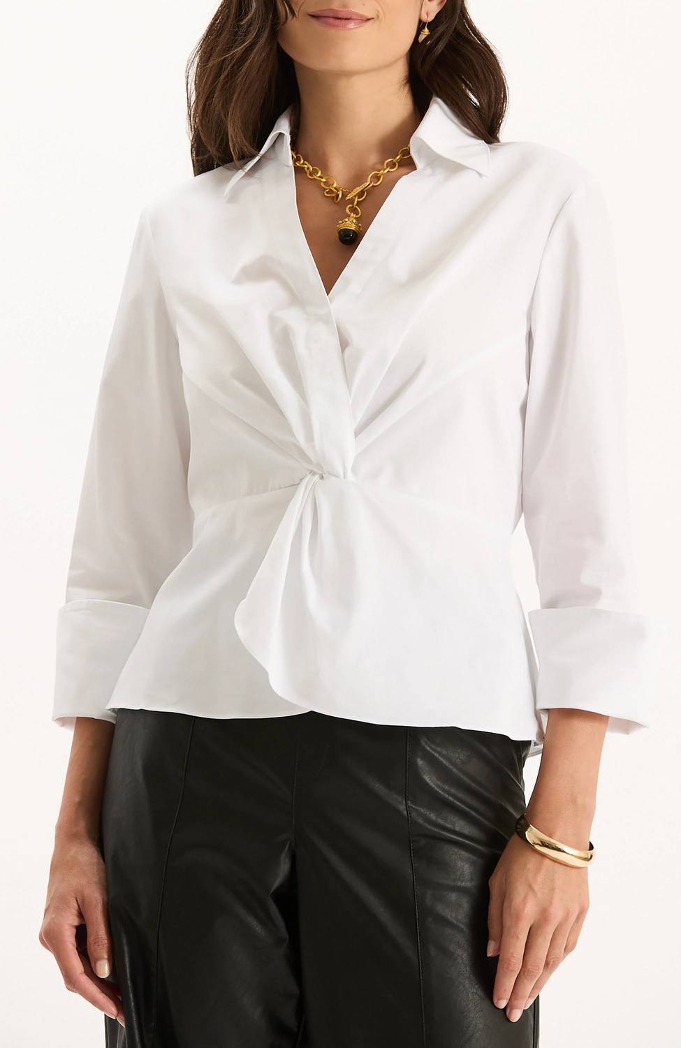 Tyler Boe - Paige Cotton Twisted Front Top