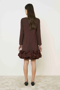Meimeij - Ruffle Bottom Mini Dress