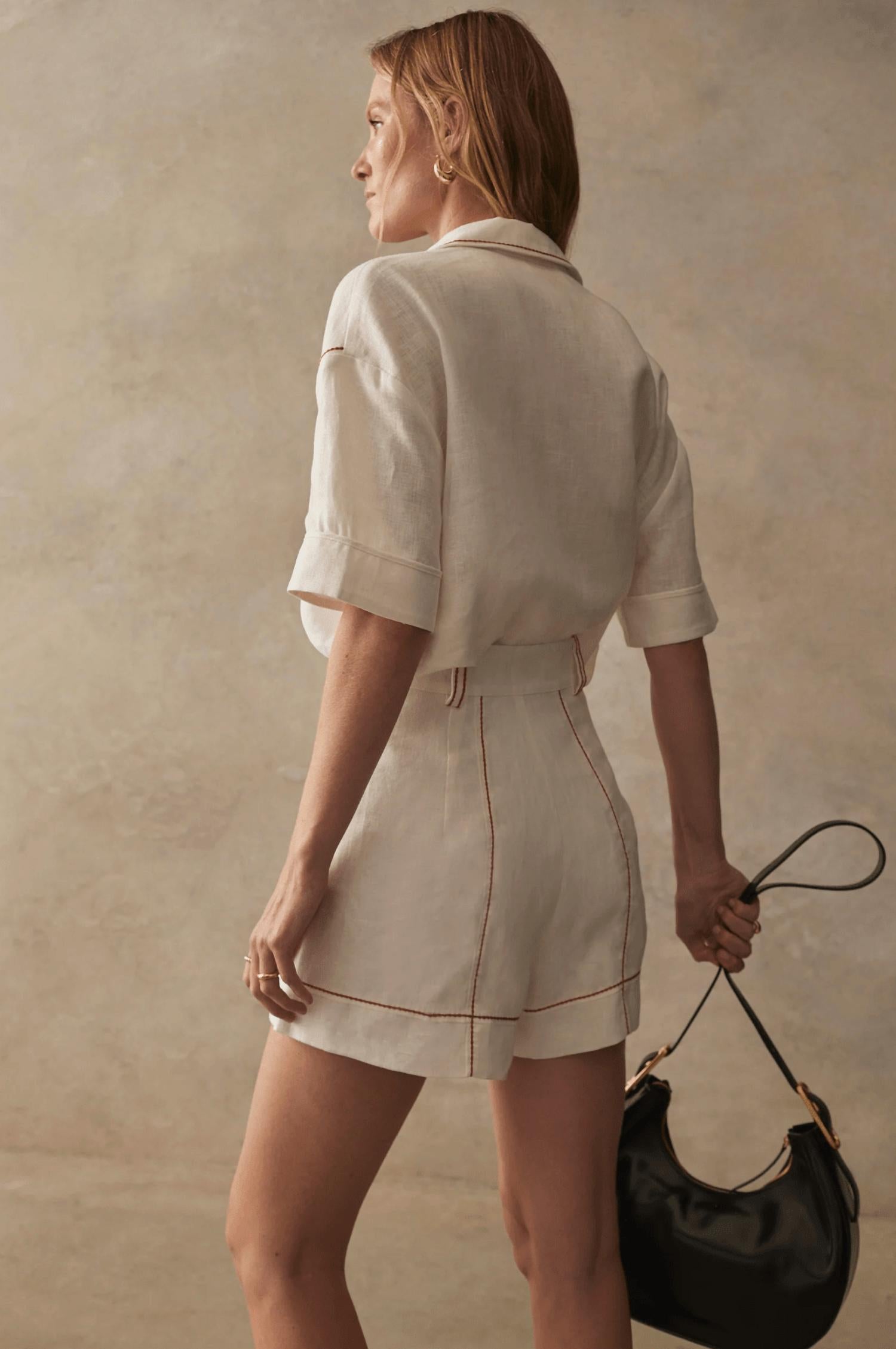 Sancia Monte Shorts in white haven - women's shorts - detail view
