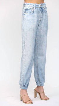 Fate - Denim Print Jogger French Terry Pants