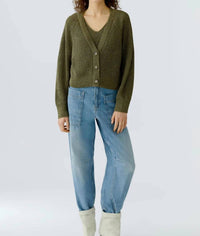 Oui - Button Front Long Sleeve Cardigan
