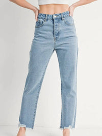 Bluivy - High Rise Straight Leg Jeans