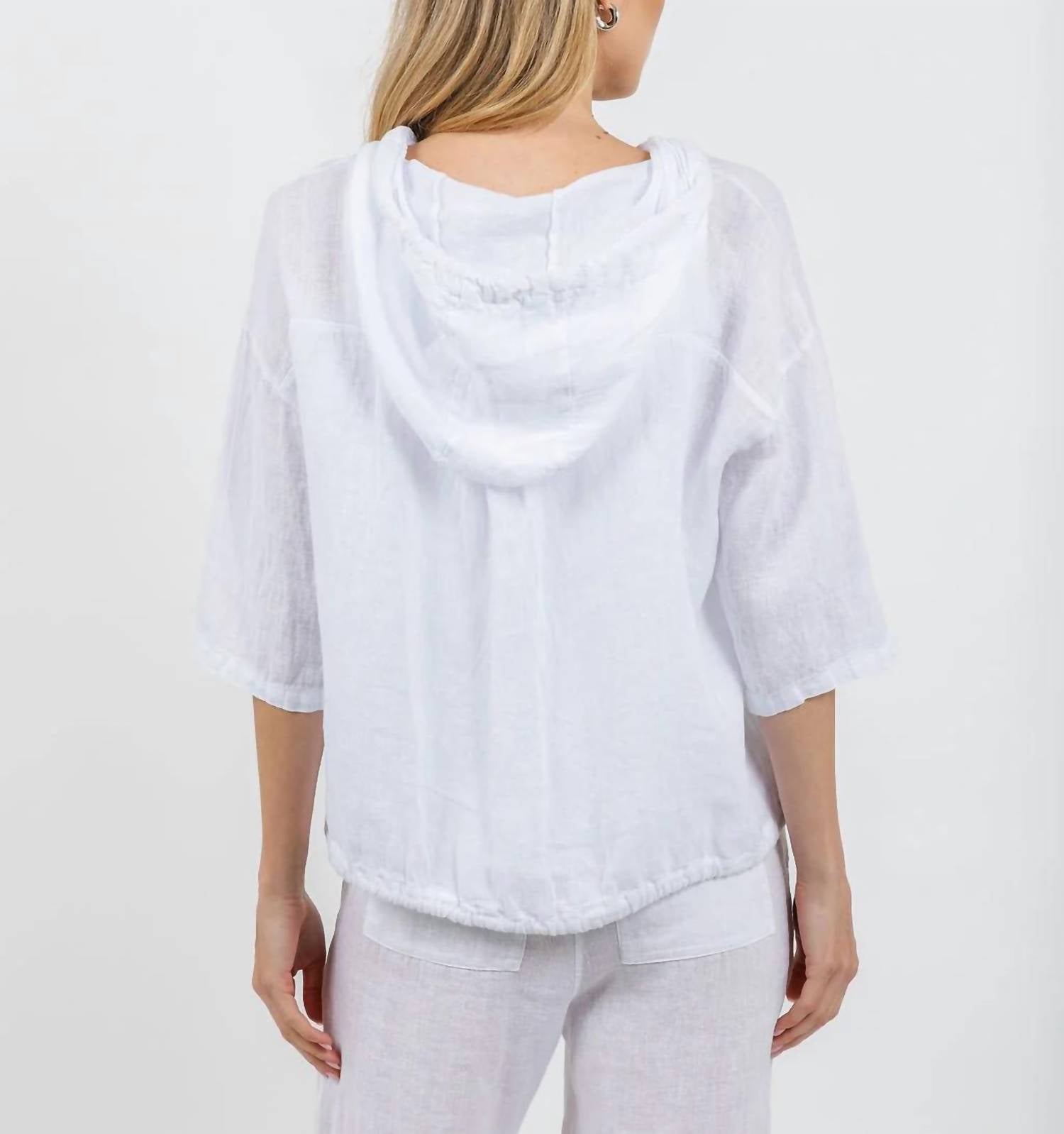 Elliott Lauren - Zip Front Linen Jacket