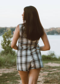 Day + Moon - Blair Plaid Sleeveless Romper