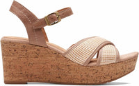 Clarks - Women's Elleri Plum Wedge Sandal
