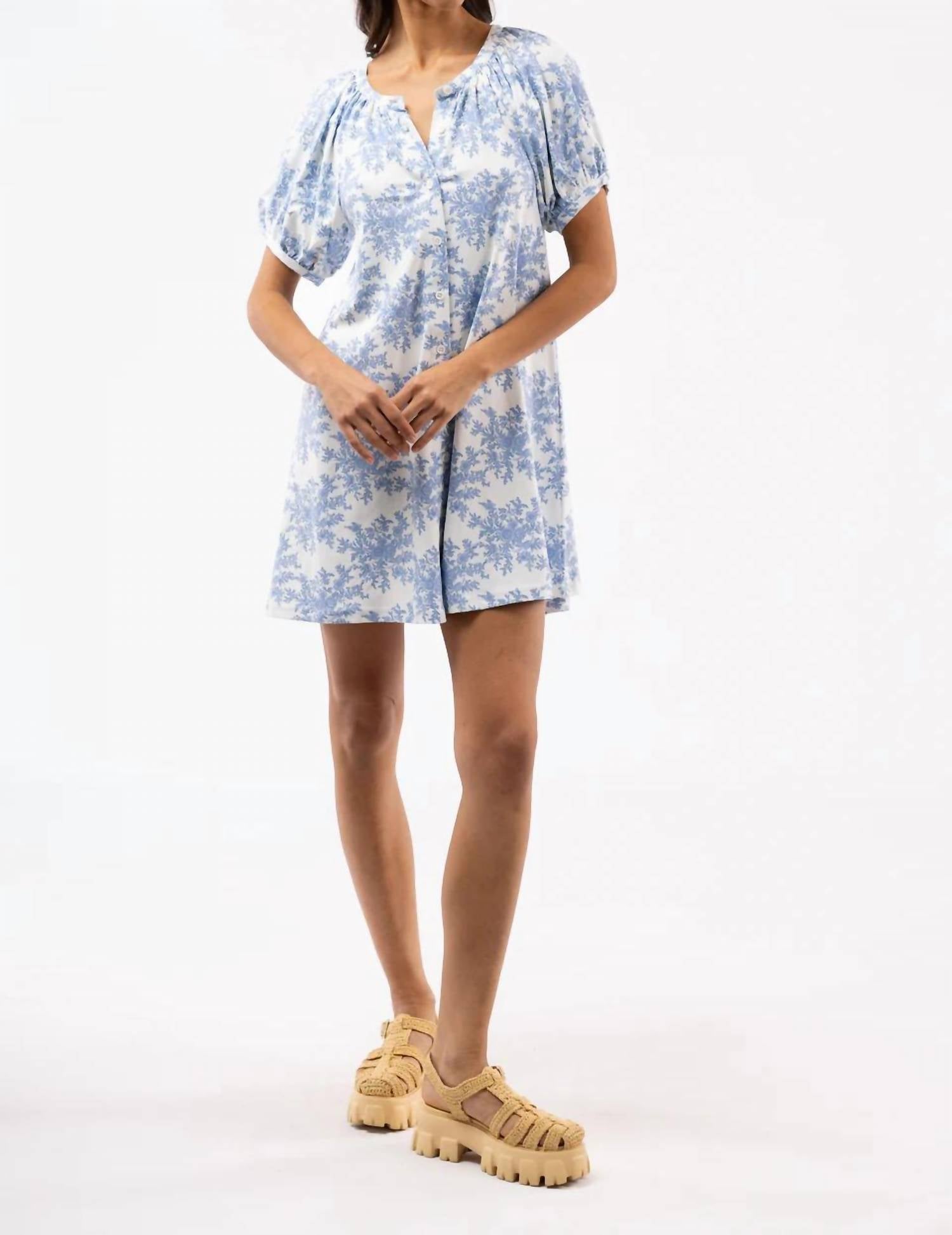 SMITH & QUINN Posie Mini Dress in rose bushel blue - women's dress - view 4
