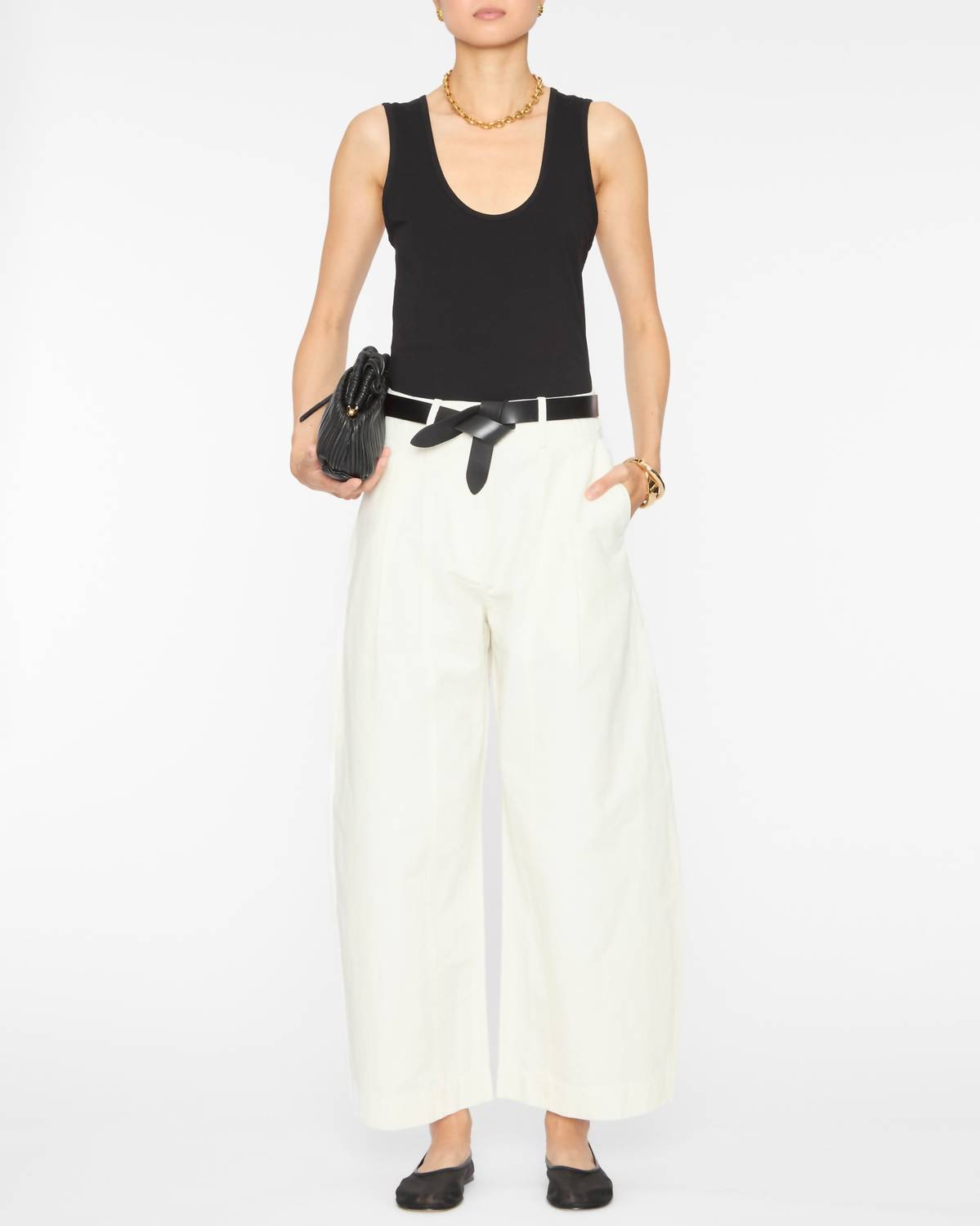 APIECE APART Uri Low-cut Tank Top in black - women's tank top