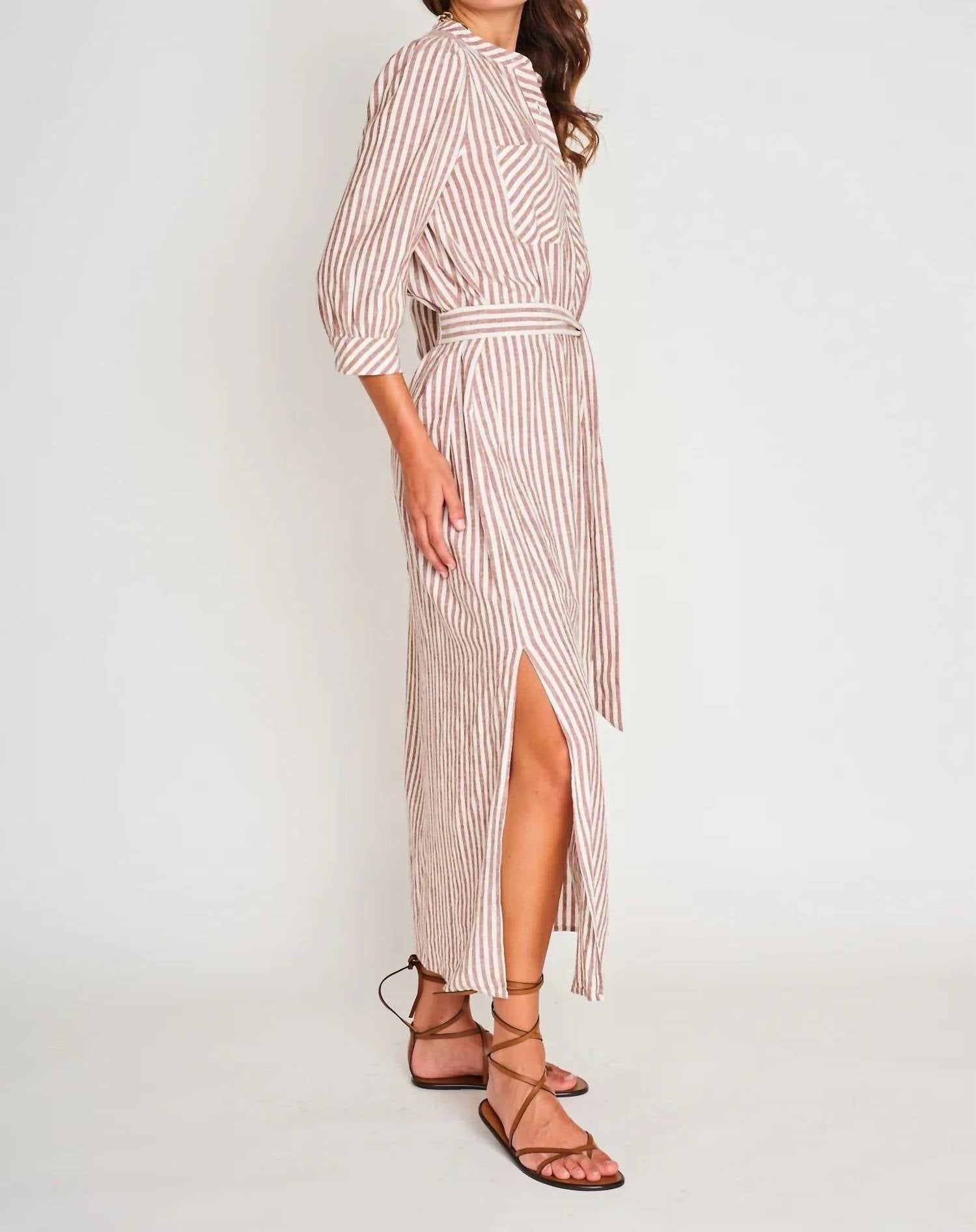 Dra Los Angeles - Cassie 3/4 Sleeves Shirt Dress
