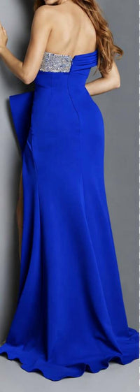 JOVANI One Shoulder Asymmetrical Prom Dress in royal - women's dress - alternate view