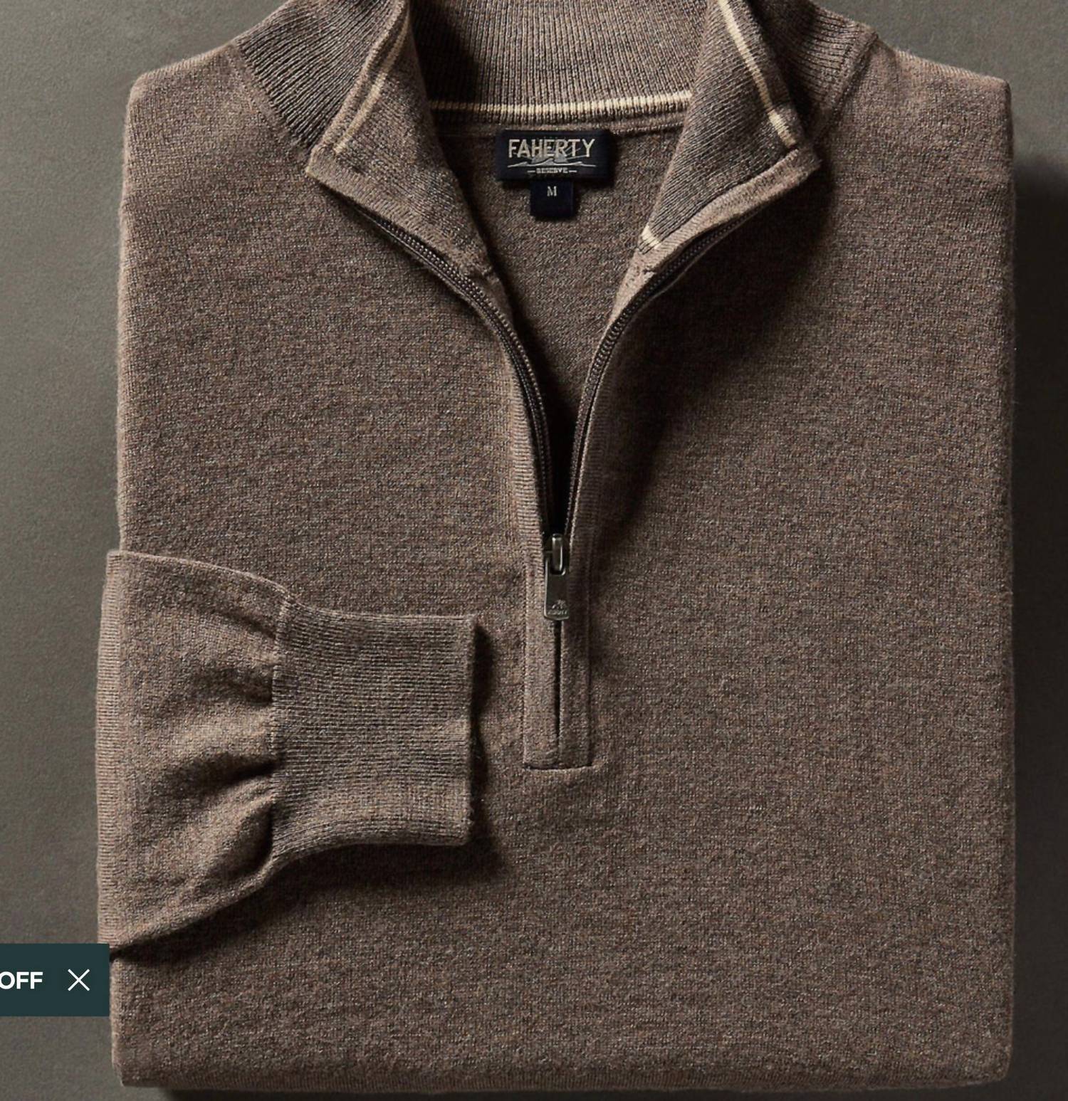 Faherty - Men's Movement 1/4 Zip Sweater