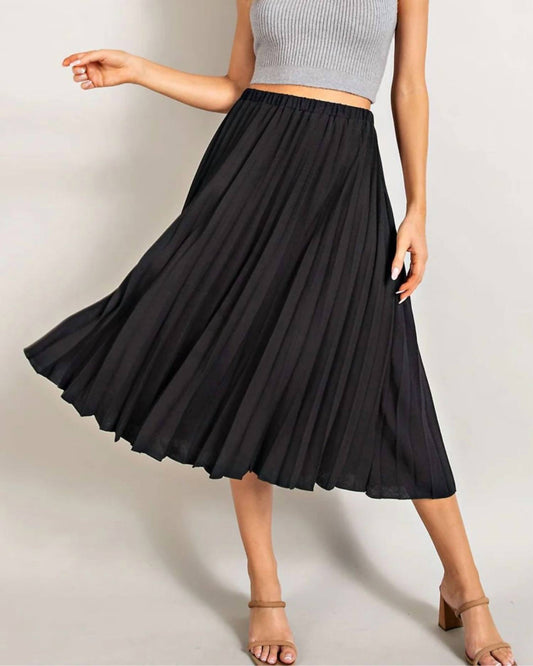 Ee:Some - Pleated Midi Skirt