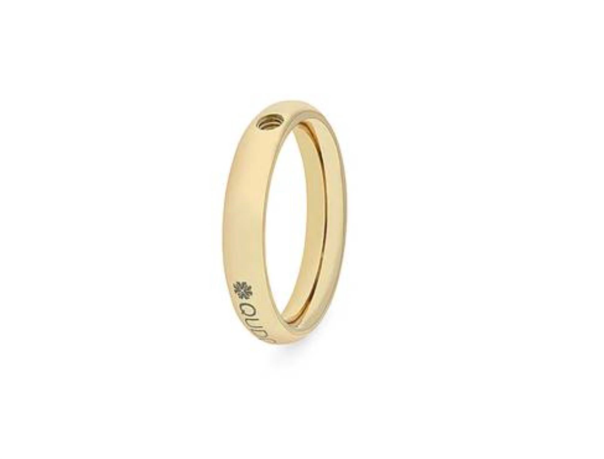 Qudo Women's Basic Small Ring in gold 1 - women's jewelry