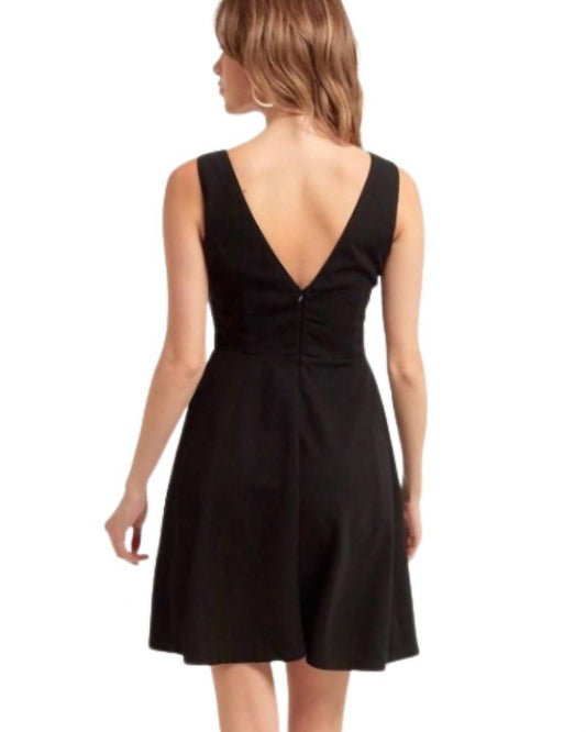 Minuet - V Neck Flare Mini Dress