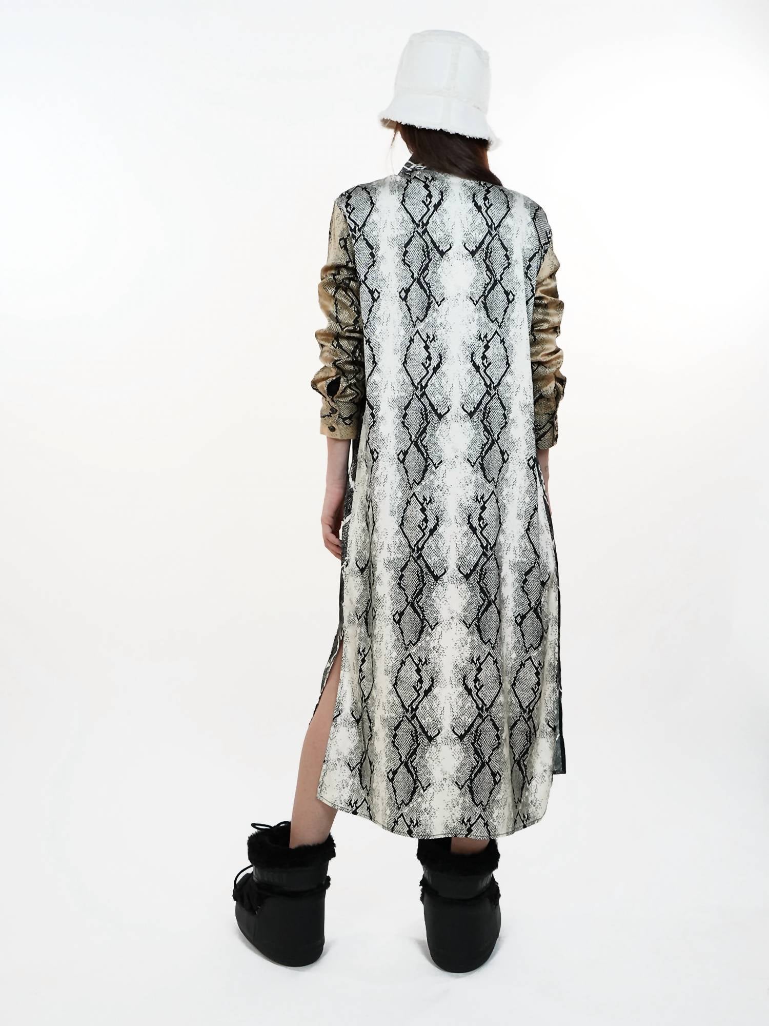 Liviana Conti - Snakeskin Print Shirt Dress