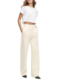 Favorite Daughter Do Not Use Fatigue Sisters Wide Leg Pants in cream - women's pants
