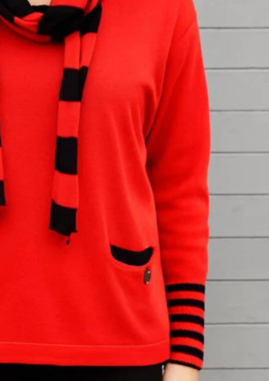 Angel Apparel - V-neck Sweater With Scarf