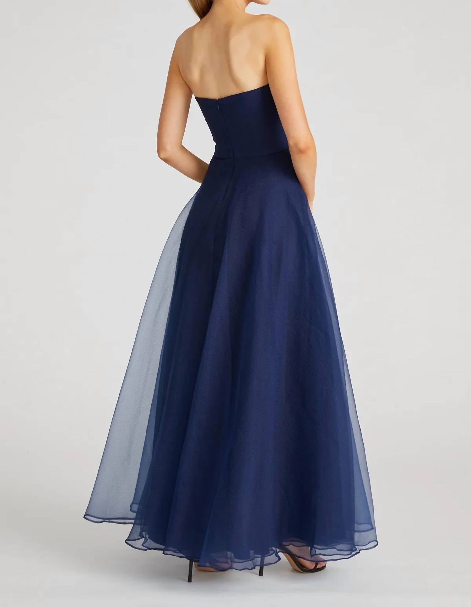 Theia - Teresa Strapless Draped Gown