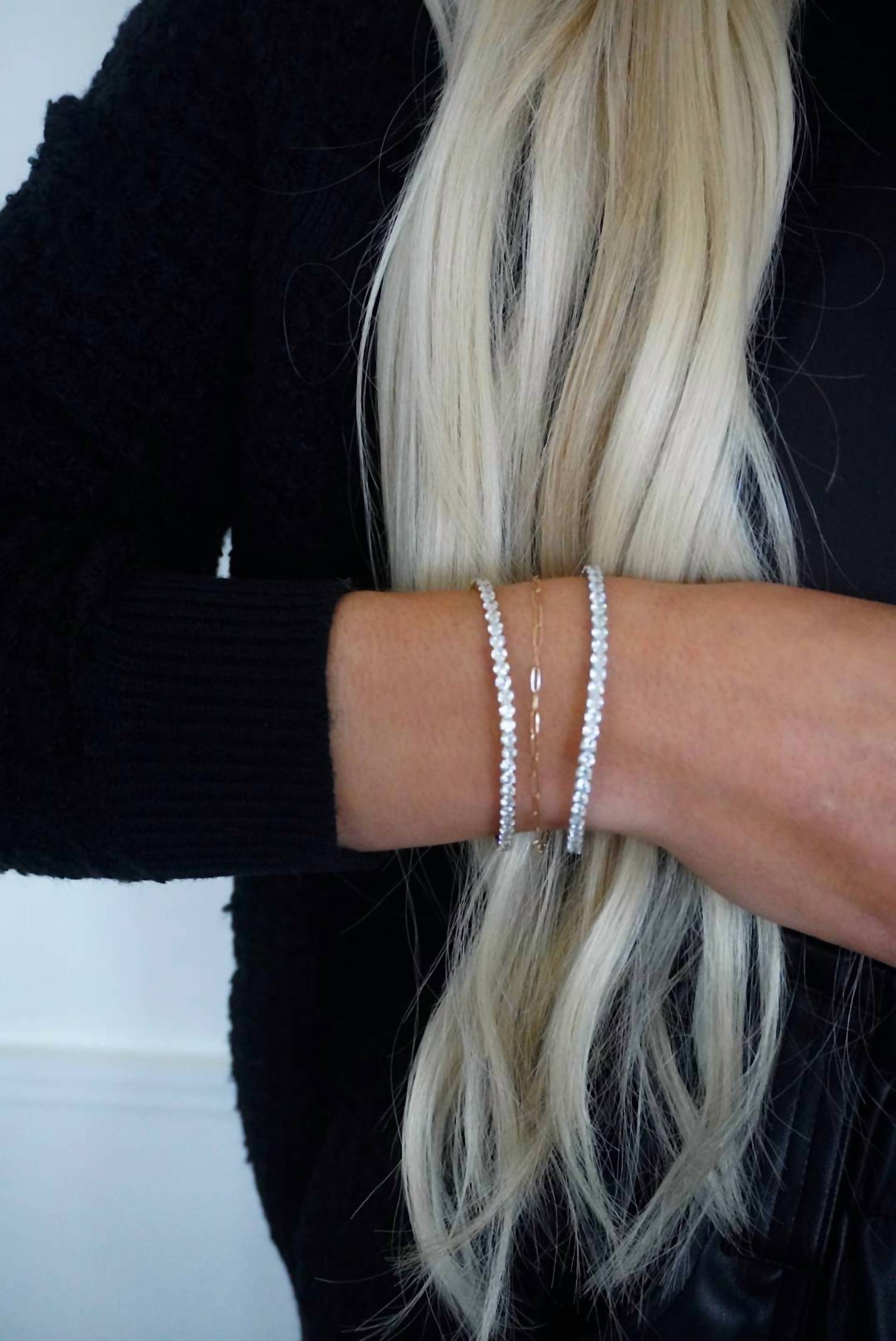 Chansuttpearls - Women's Stretchy Tennis Bracelet